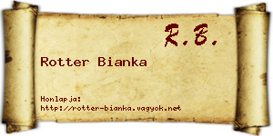 Rotter Bianka névjegykártya